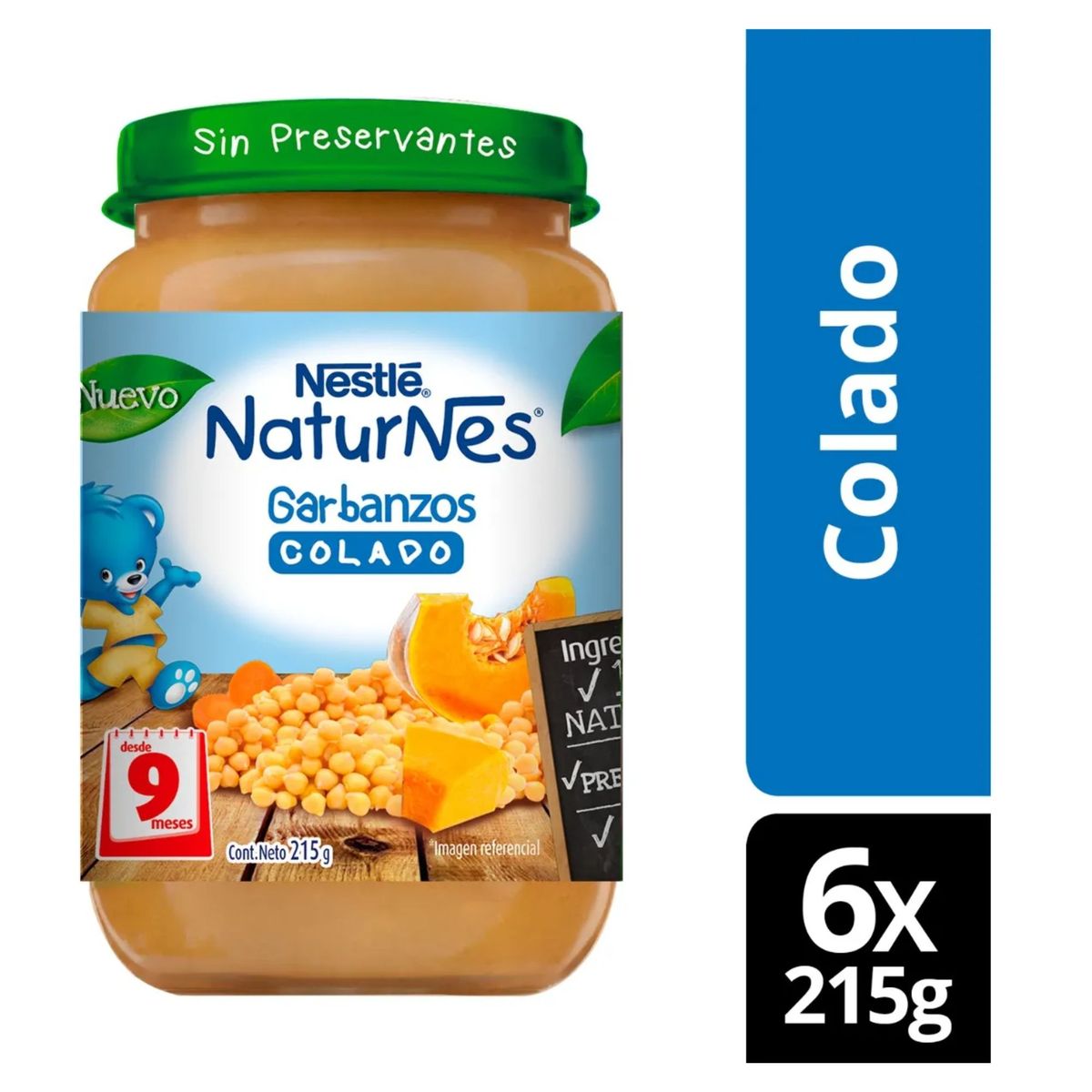 NATURNES - Colado Nestlé® Naturnes® Garbanzos 215g Pack X6