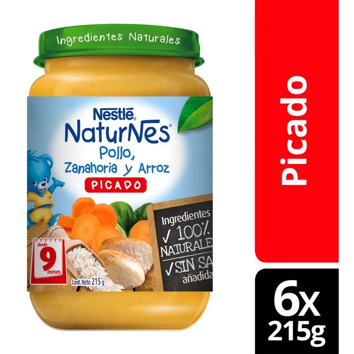 NATURNES - Picado Nestlé® Naturnes® Pollo Zanahoria Y Arroz 215g X6