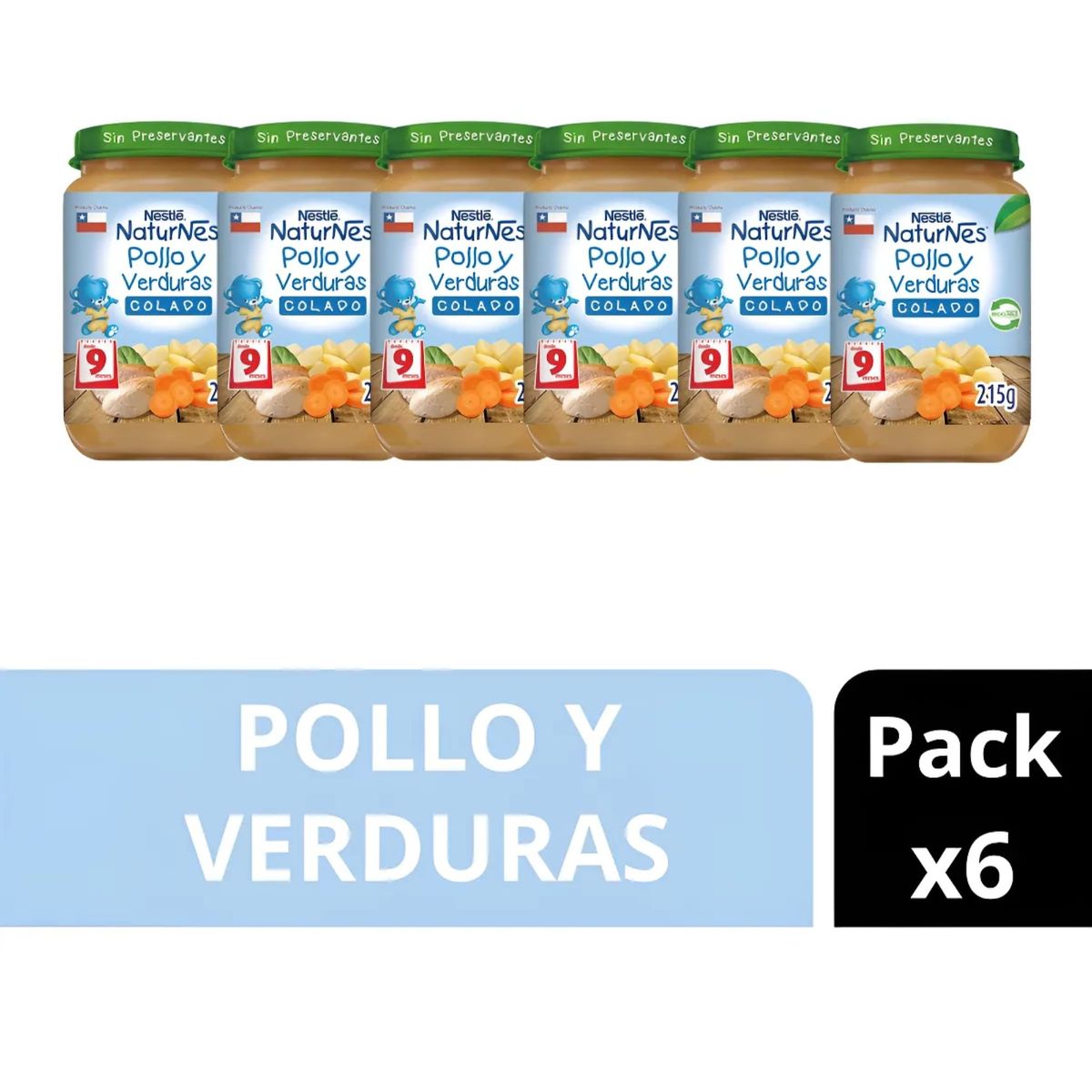 NATURNES - Pack X6 Colado Nestlé Naturnes® Pollo Y Verduras 215g