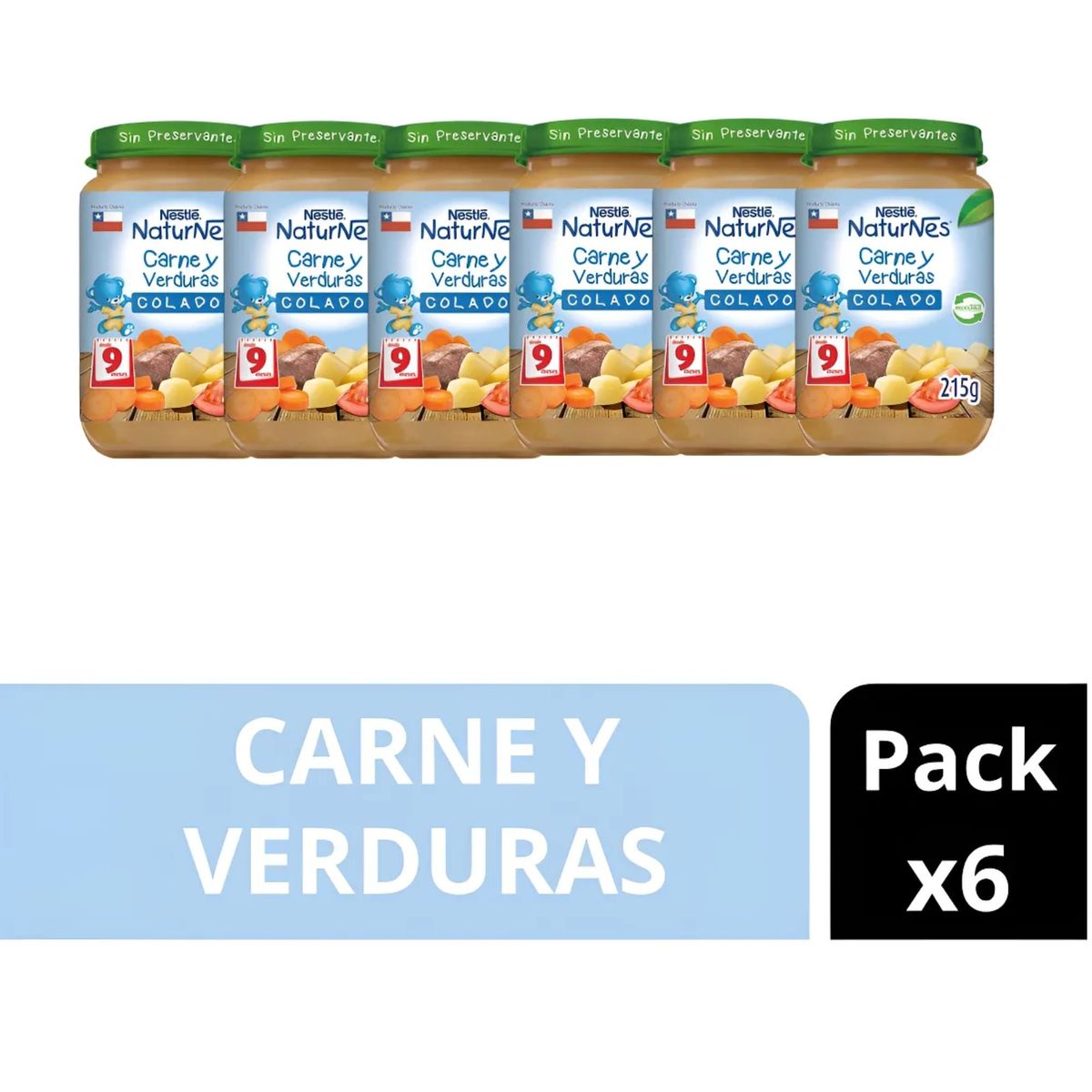 NATURNES - Colado Nestlé® Naturnes® Carne Y Verduras 215g Pack X6