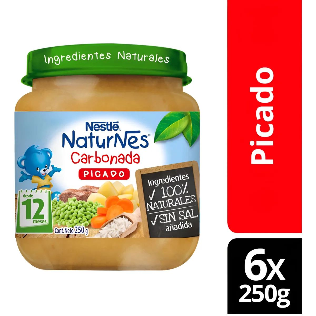 NATURNES - Picado Nestlé® Naturnes® Carbonada 250g Pack X6