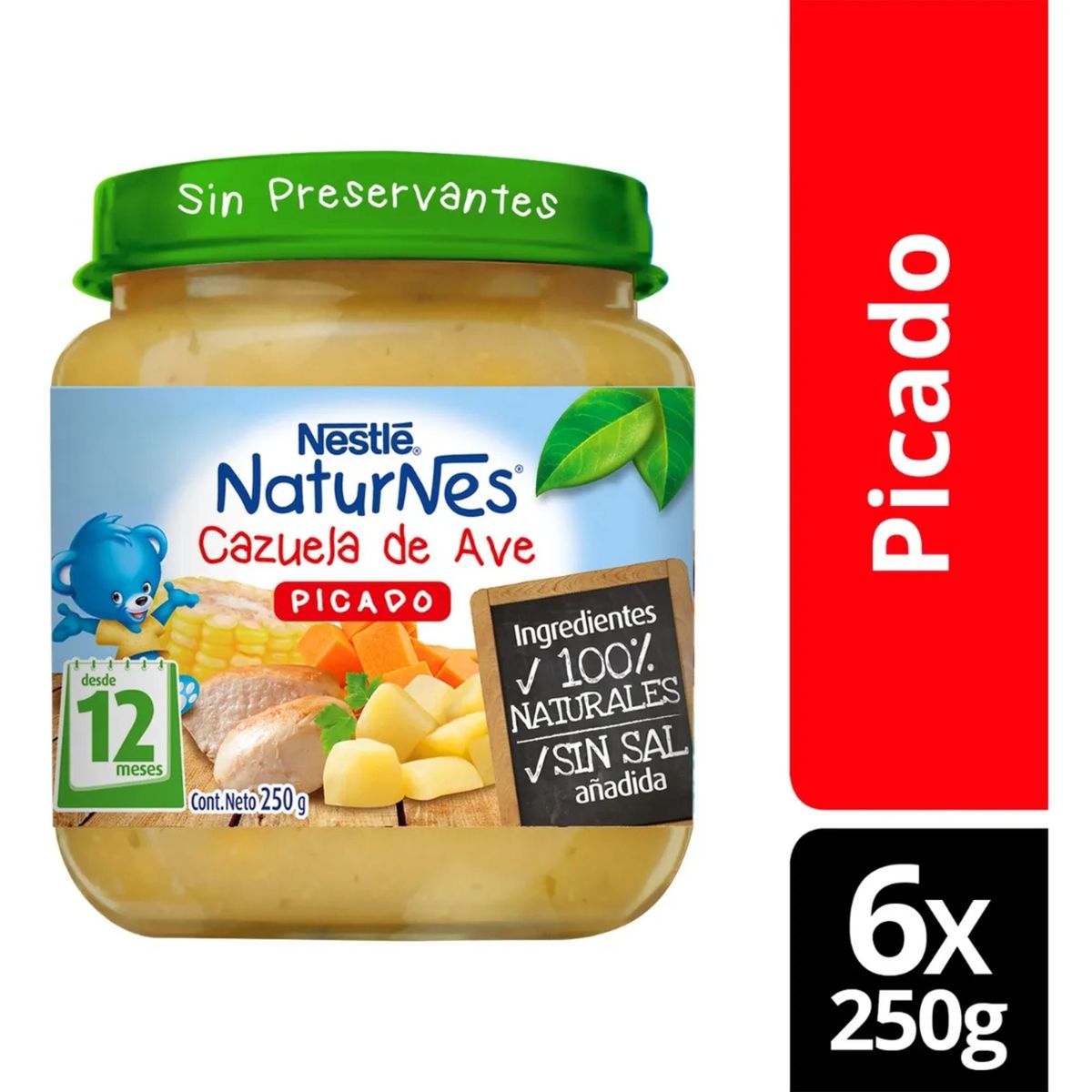 NATURNES - Picado Nestlé® Naturnes® Cazuela De Ave 250g Pack X6