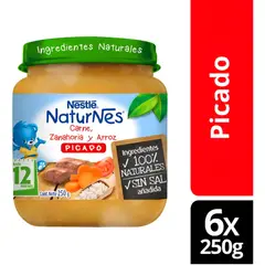 NATURNES - Picado Nestlé® Naturnes® Carne Zanahoria Y Arroz 250g X6