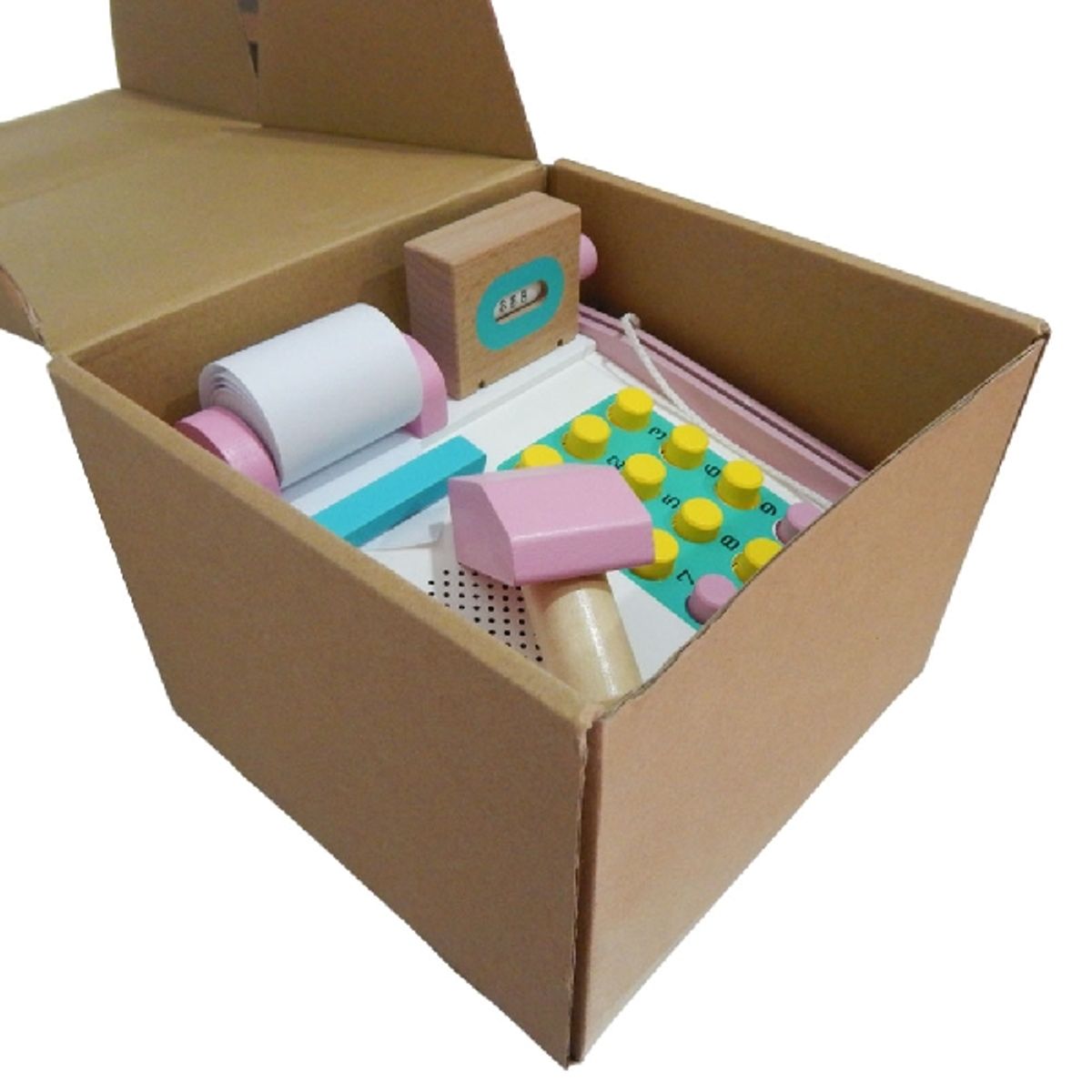 GENERICO - CAJA REGISTRADORA DE MADERA DE JUGUETE