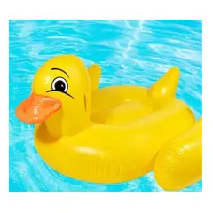 GENERICO - Flotador Inflable Pato Amarillo Premium - 140x135cm - Ideal Piscina y Playa