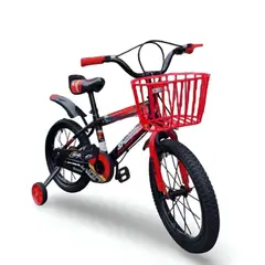 GENERICO - Bicicleta Aro 14 con Rueditas Ideal para el Aprendizaje Infantil Rojo