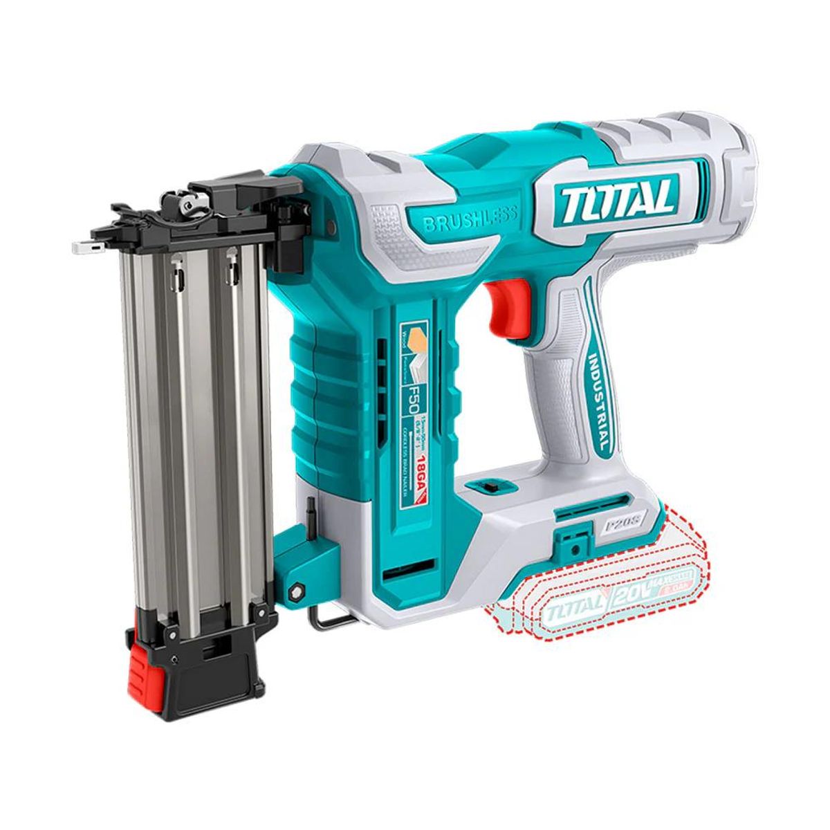 TOTAL TOOLS - CLAVADORA TOTAL TCBNLI5008-7 20V F-15F-50 1BAT 20AH+CARG