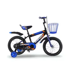 GENERICO - Bicicleta Aro 14 para Niños Incluye Ruedas Estabilizadoras Azul