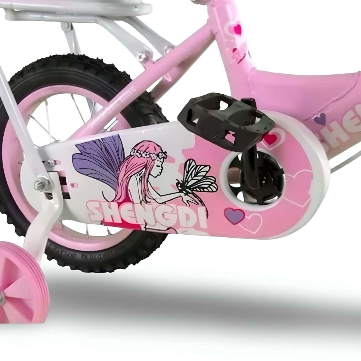 GENERICO - Bicicleta Aro 14 para Niños Incluye Ruedas Estabilizadoras Rosado