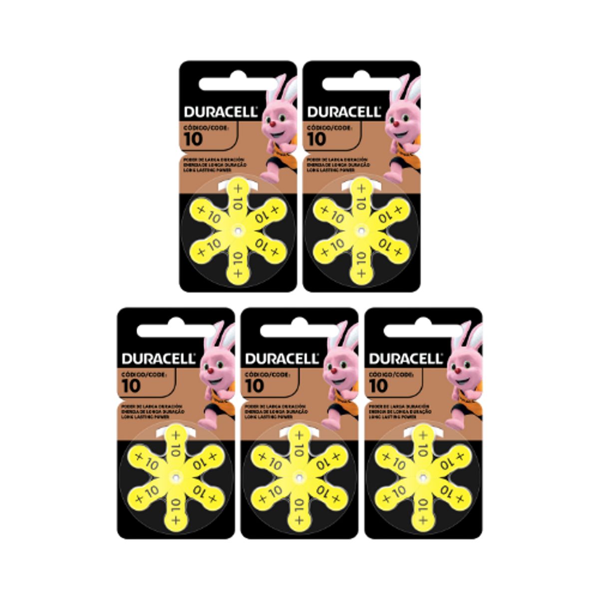 DURACELL - Pack 30 Pilas Auditivas Duracell para Audífonos Tamaño 10