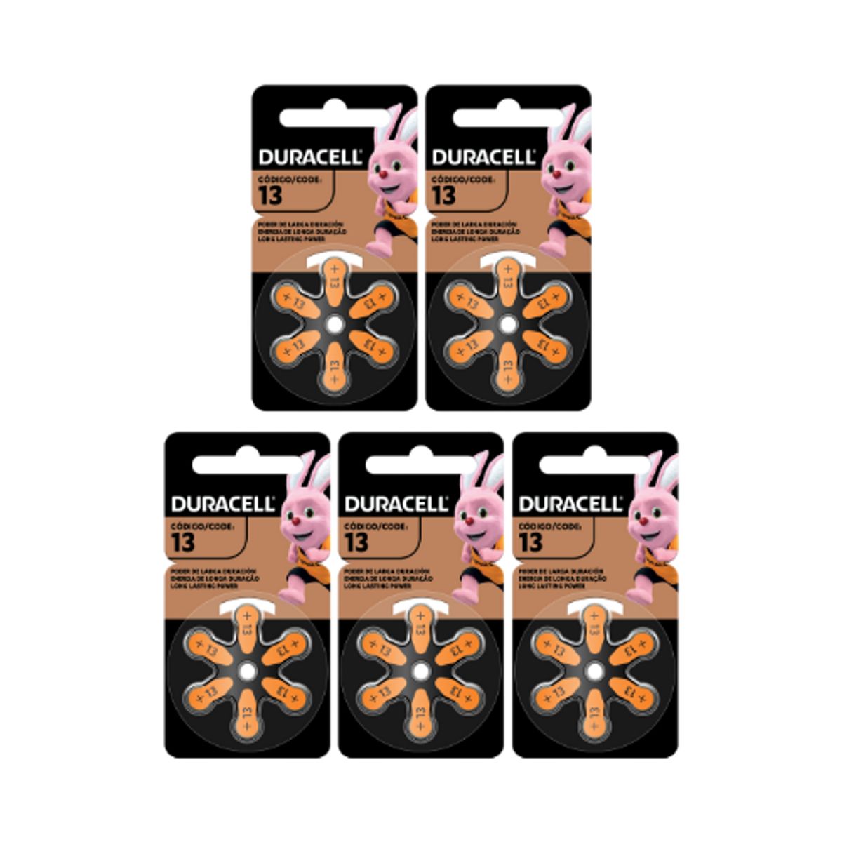 DURACELL - Pack 30 Pilas Auditivas Duracell para Audífonos Tamaño 13