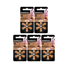 DURACELL - Pack 30 Pilas Auditivas para Audífonos Tamaño 13