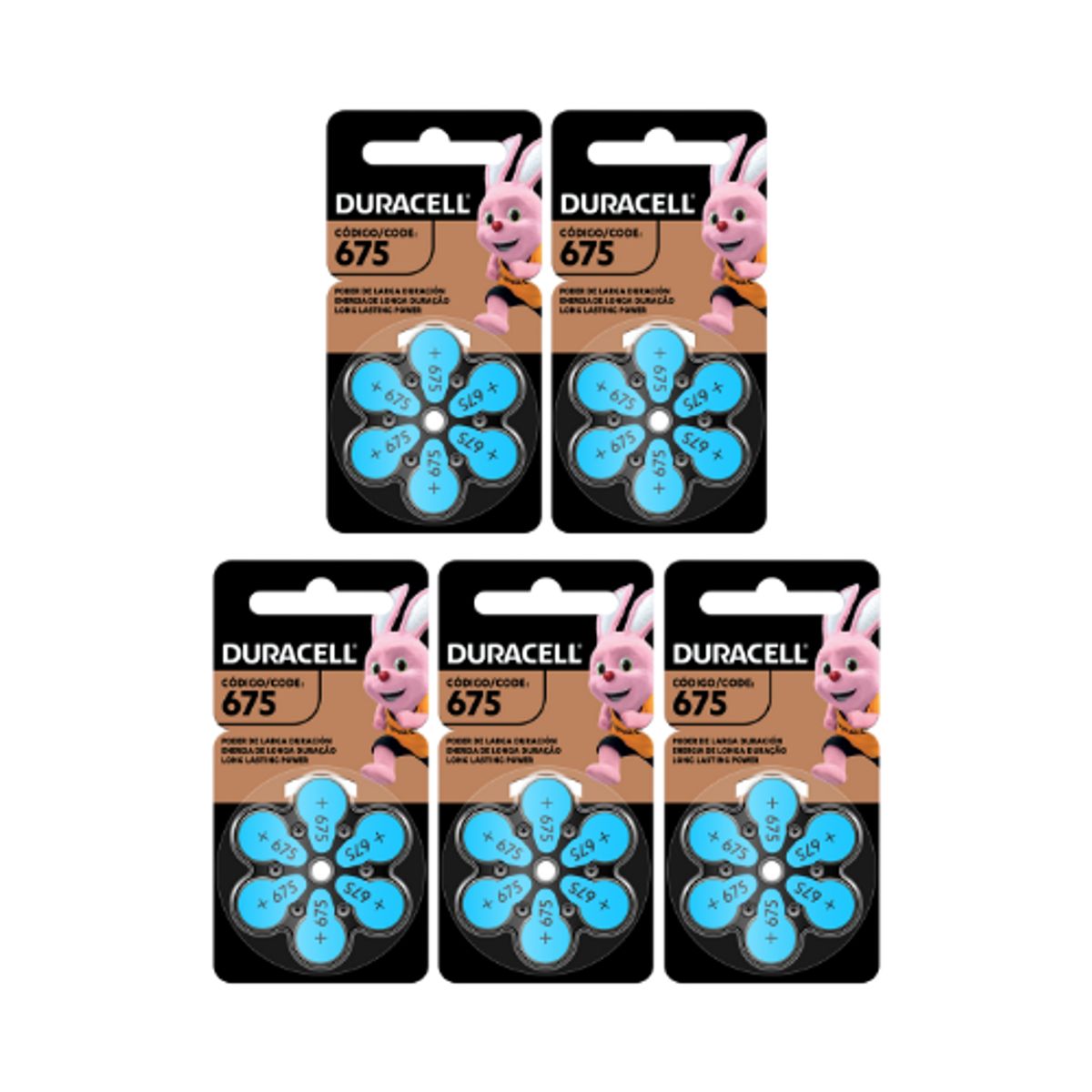 DURACELL - Pack 30 Pilas Auditivas Duracell para Audífonos Tamaño 675