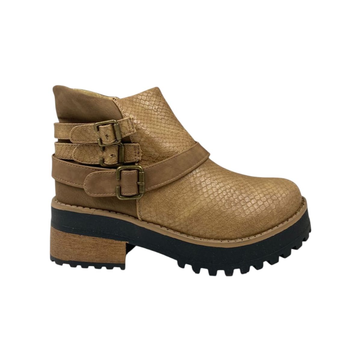 HERIEL - Botín Camel Plataforma Mujer