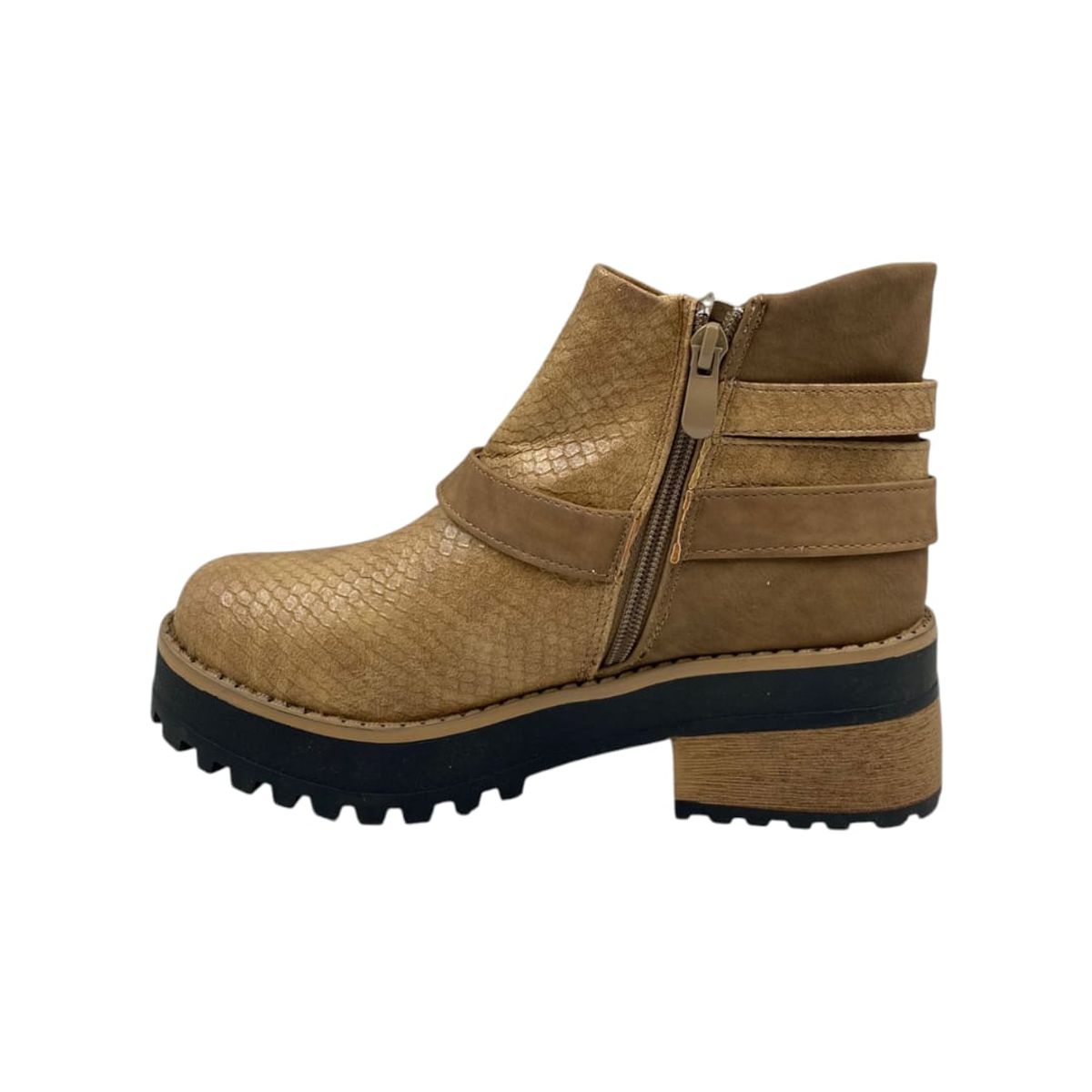 HERIEL - Botín Camel Plataforma Mujer