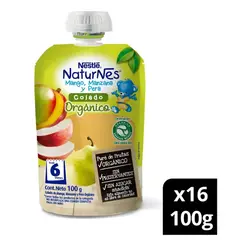 NATURNES - Compota Nestlé® Naturnes® Mango Manzana Pera 100g Pack X16