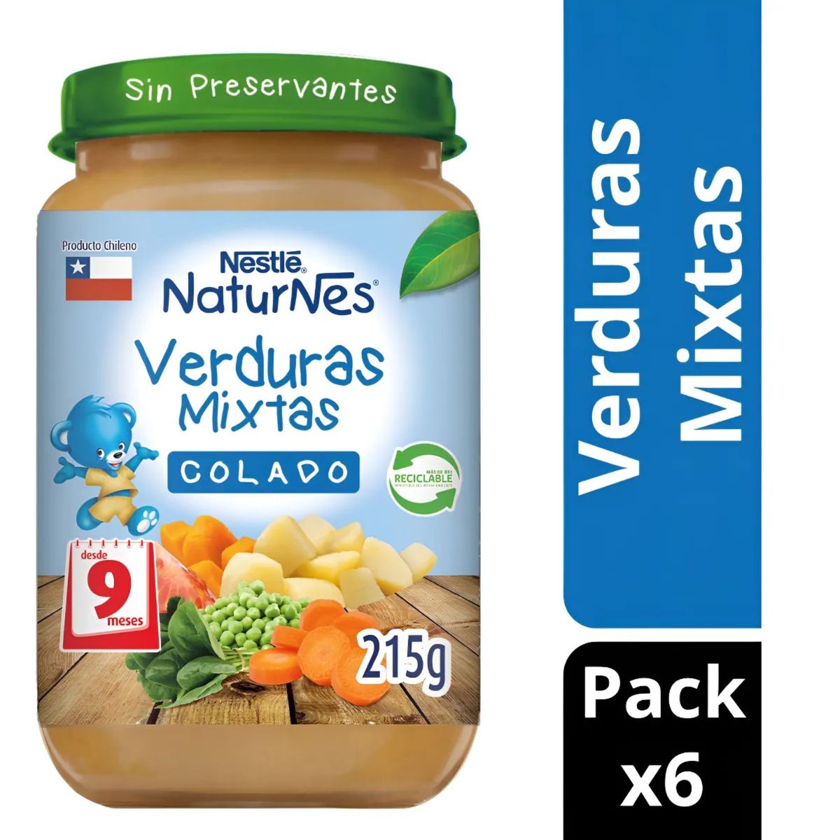 NATURNES - Colado Nestlé® Naturnes® Verduras Mixtas 215g Pack X6