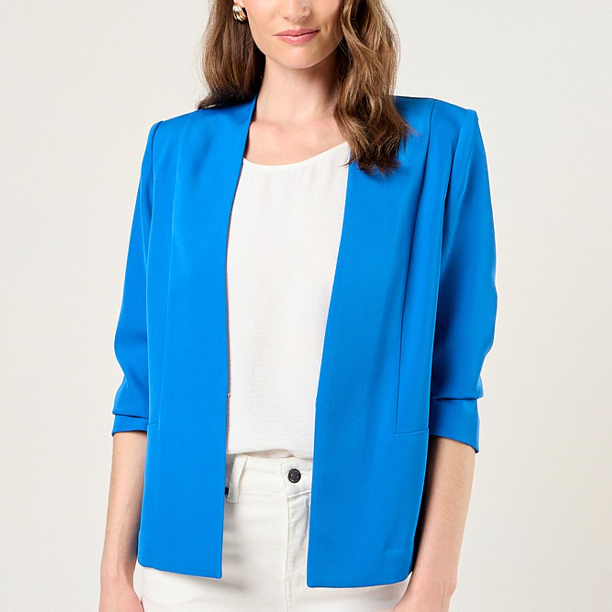 MA GRIFFE - Blazer Liso Mujer Azul Magriffe