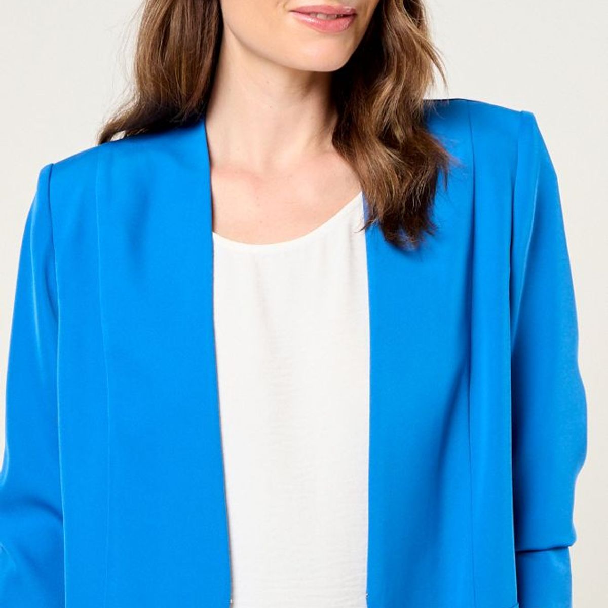 MA GRIFFE - Blazer Liso Mujer Azul Magriffe