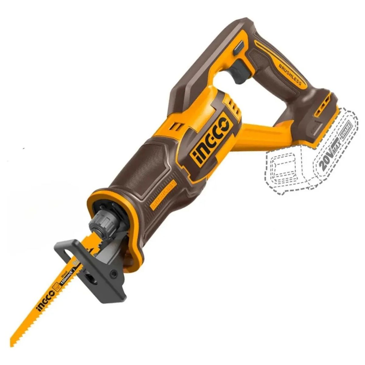 INGCO - Sierra Sable Bl Ingco Industrial Inalambrica 20v