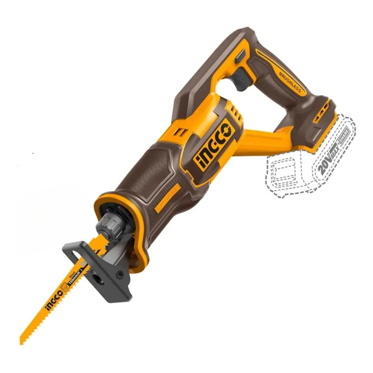 INGCO - Sierra Sable Bl Ingco Industrial Inalambrica 20v