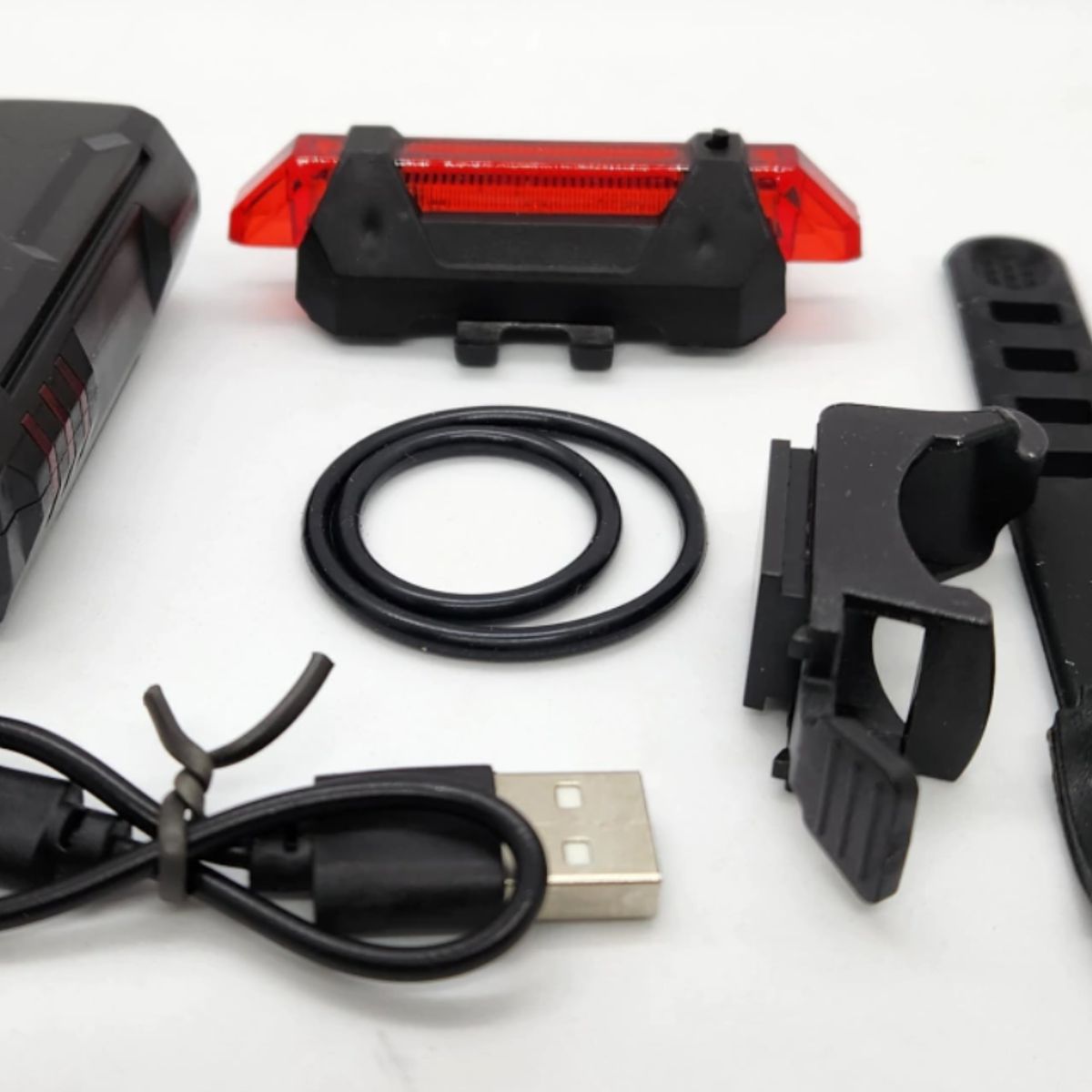 GENERICO - Luz Bicicleta Set Delantera Trasera Usb Light Negra