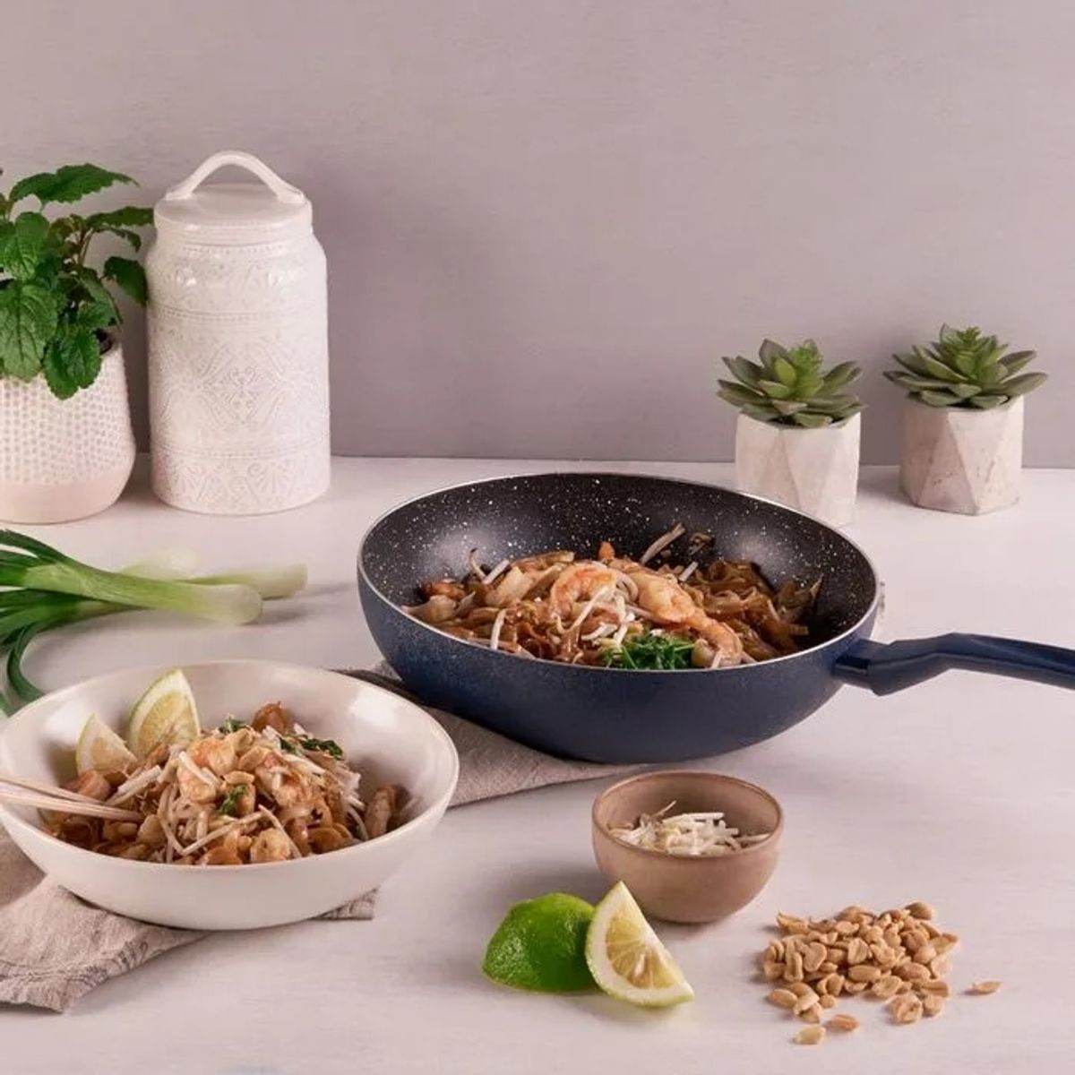 ILKO - Wok 28cm Ilko Granito Navy