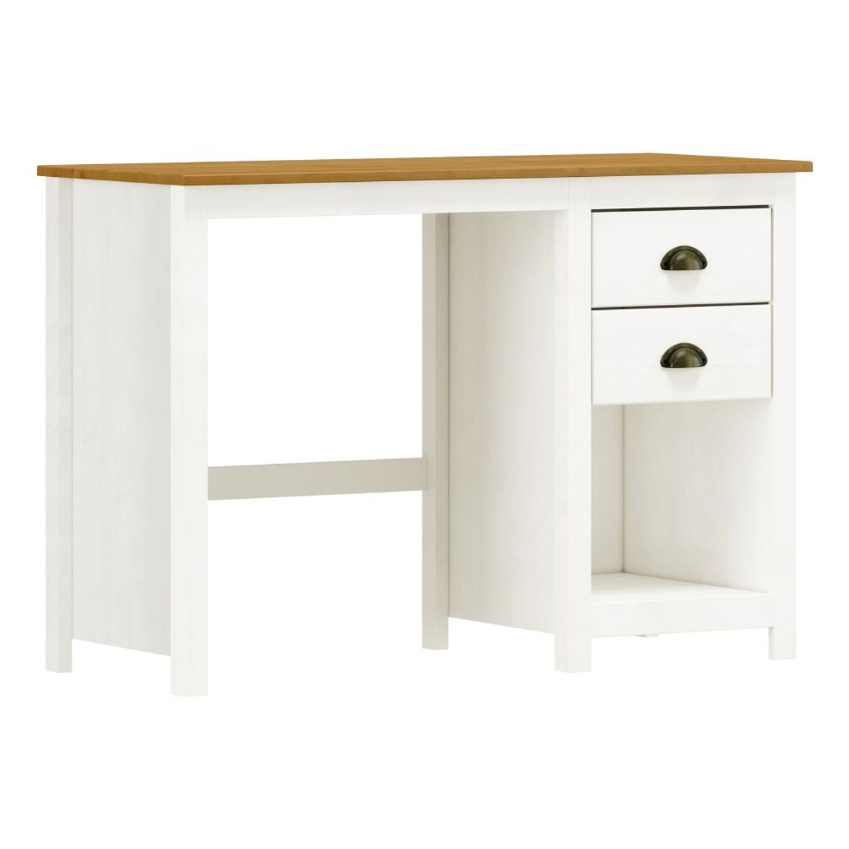 ROCA - Escritorio Posadas 2 cajones Blanco- roble