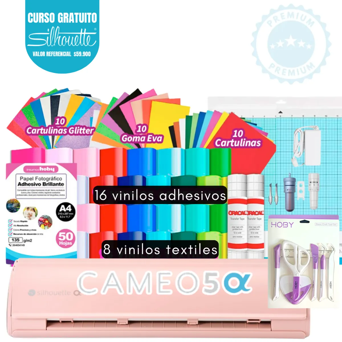SILHOUETTE - Plotter Cameo 5 Alpha Rosada full papeleria K227