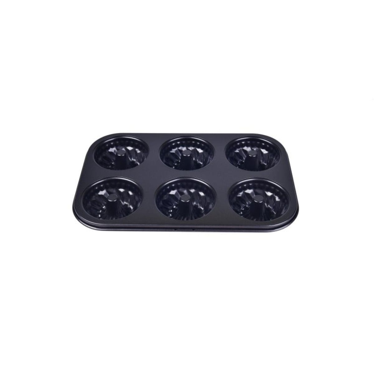 ROICHEN - Molde 6 Bundts 27x18cm Negro Acero Magnolia Roichen