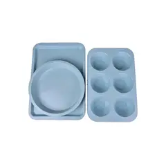 ROICHEN - Set Repostería 3 pzs Celeste Acero Magnolia