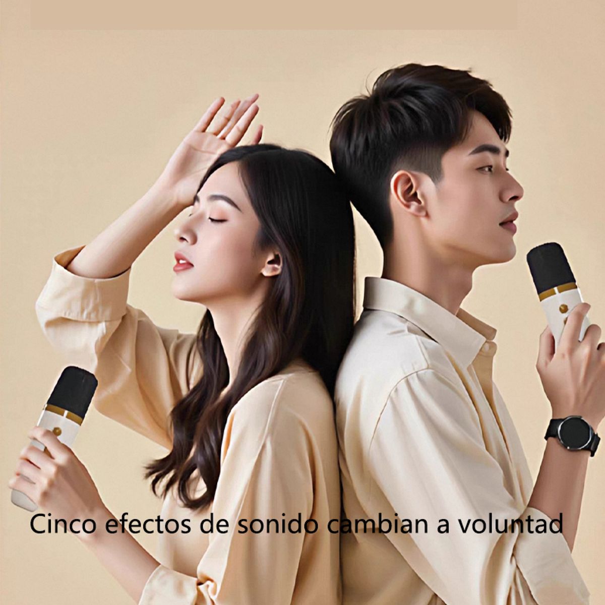 EDIFIER - 3 En 1 LED Parlante portatil Edifier Q1 inalámbrico Bluetooth  y 2 microphones -Rosa