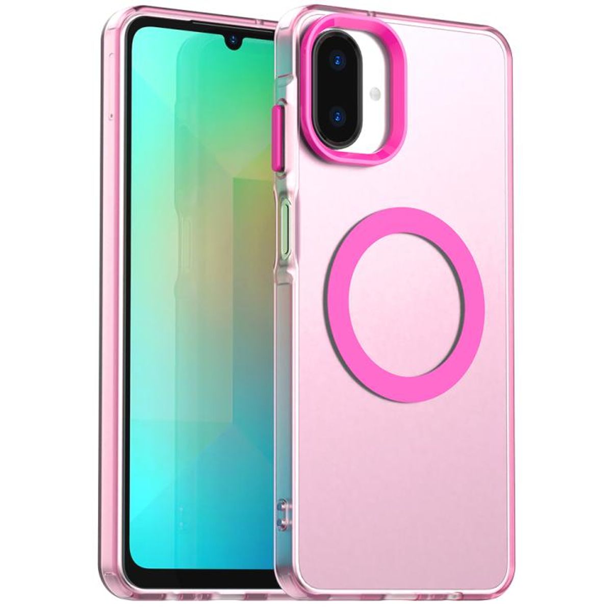 GENERICO - Carcasa para Samsung A07 Compatible Carga Magnética Mate - Rosa