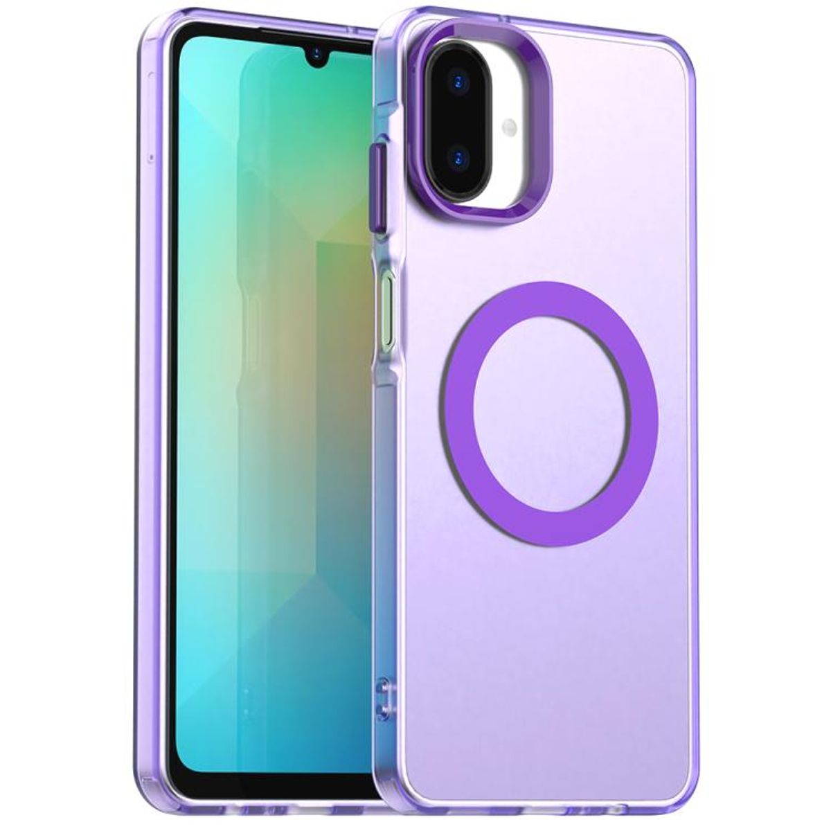 GENERICO - Carcasa para Samsung A07 Compatible Carga Magnética Mate - Lila