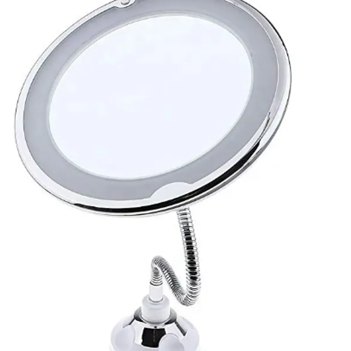 GENERICO - Espejo Maquillaje Aumento 10x Ajustable Flexible Luz Led