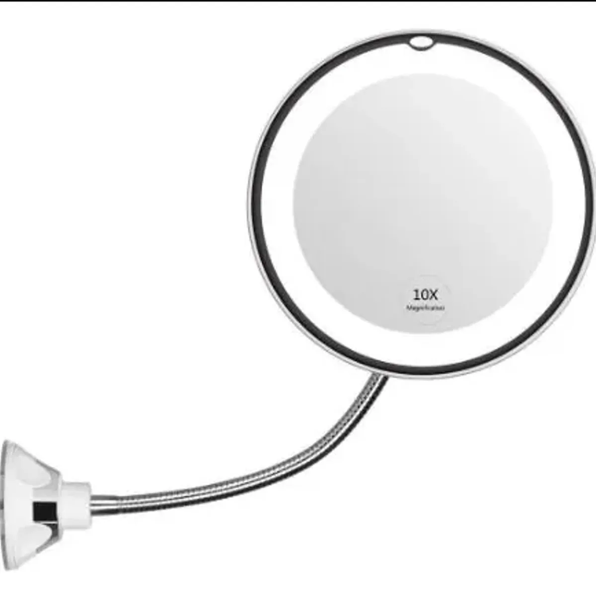 GENERICO - Espejo Maquillaje Aumento 10x Ajustable Flexible Luz Led