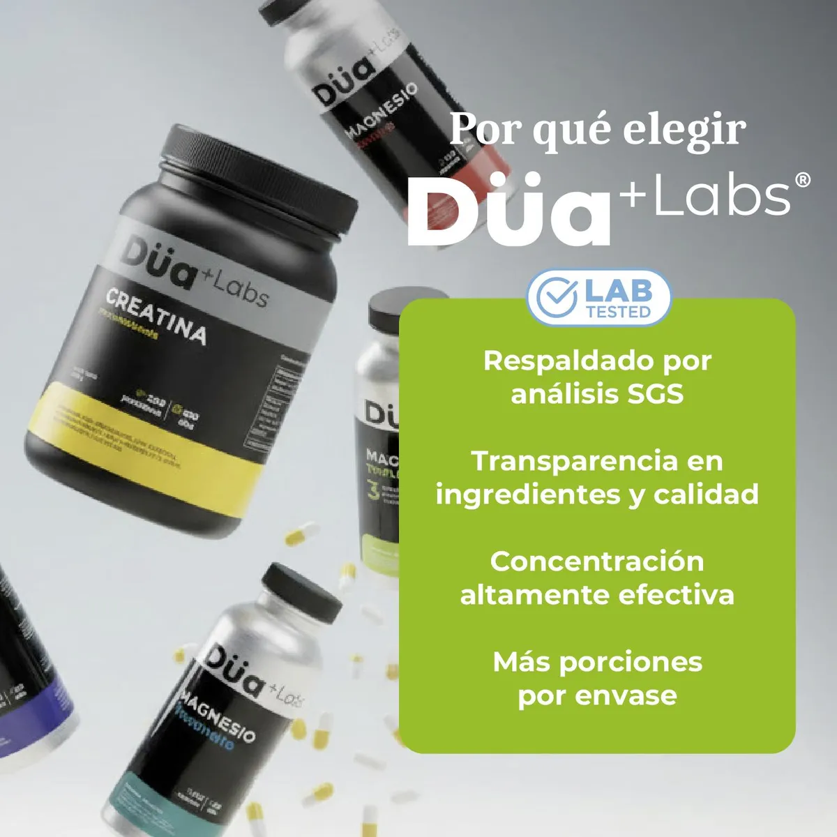 DUA LABS - Magnesio Bisglicinato Düa Labs® 120 Cápsulas Para 60 días