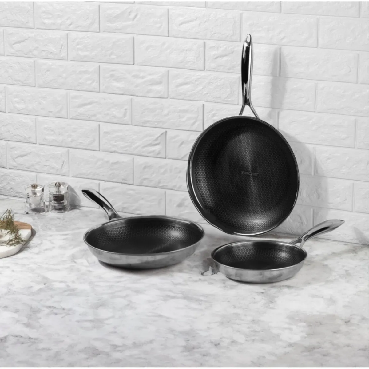 ROICHEN - Set 3 Sartenes Acero Inoxidable Roichen Bee