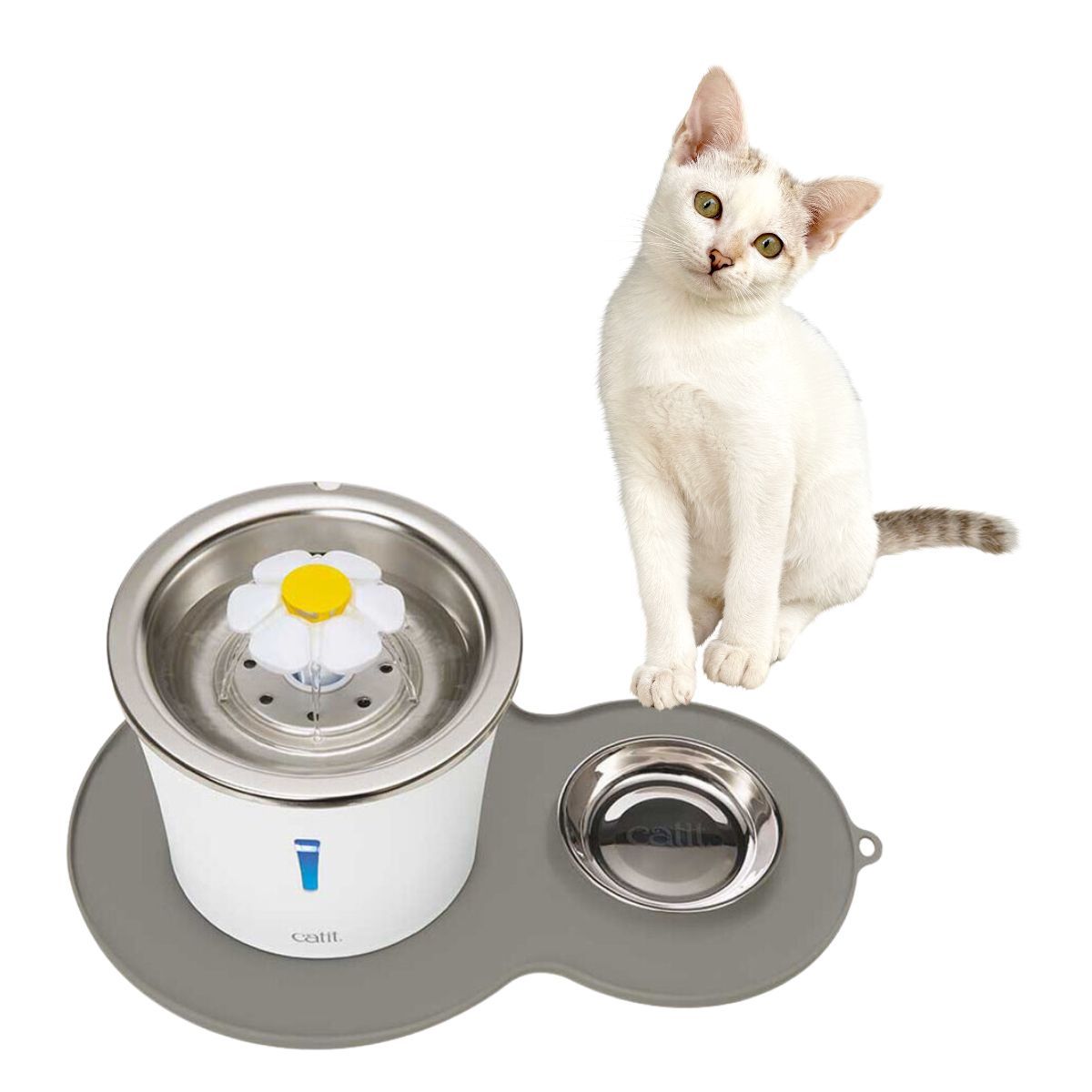 CATIT - Catit Alfombra Anti Derrames con Plato Para Fuentes De Gatos
