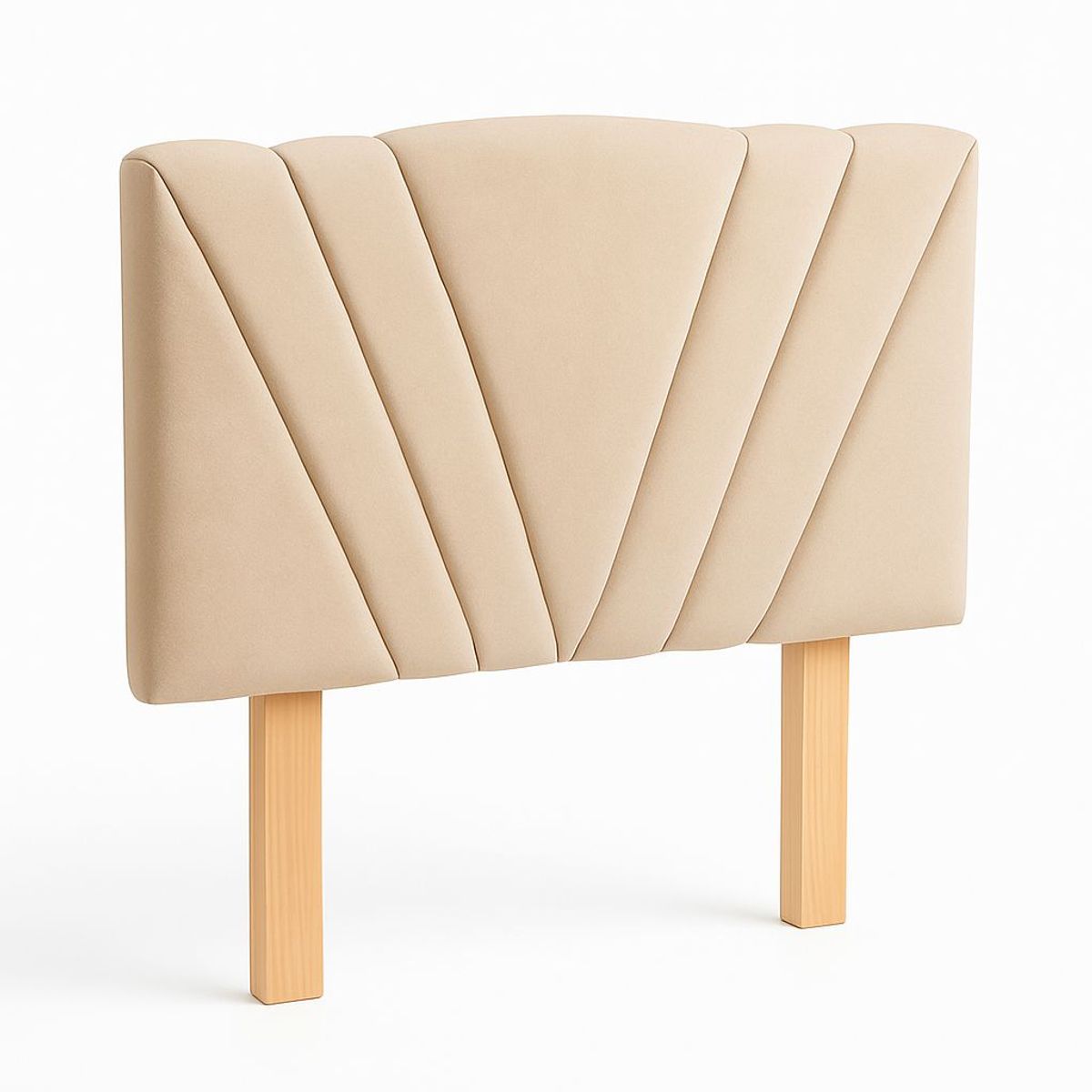 GENERICO - Respaldo 2 Plazas Tubular en V Beige Lino