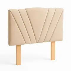 GENERICO - Respaldo 2 Plazas Tubular en V Beige Lino