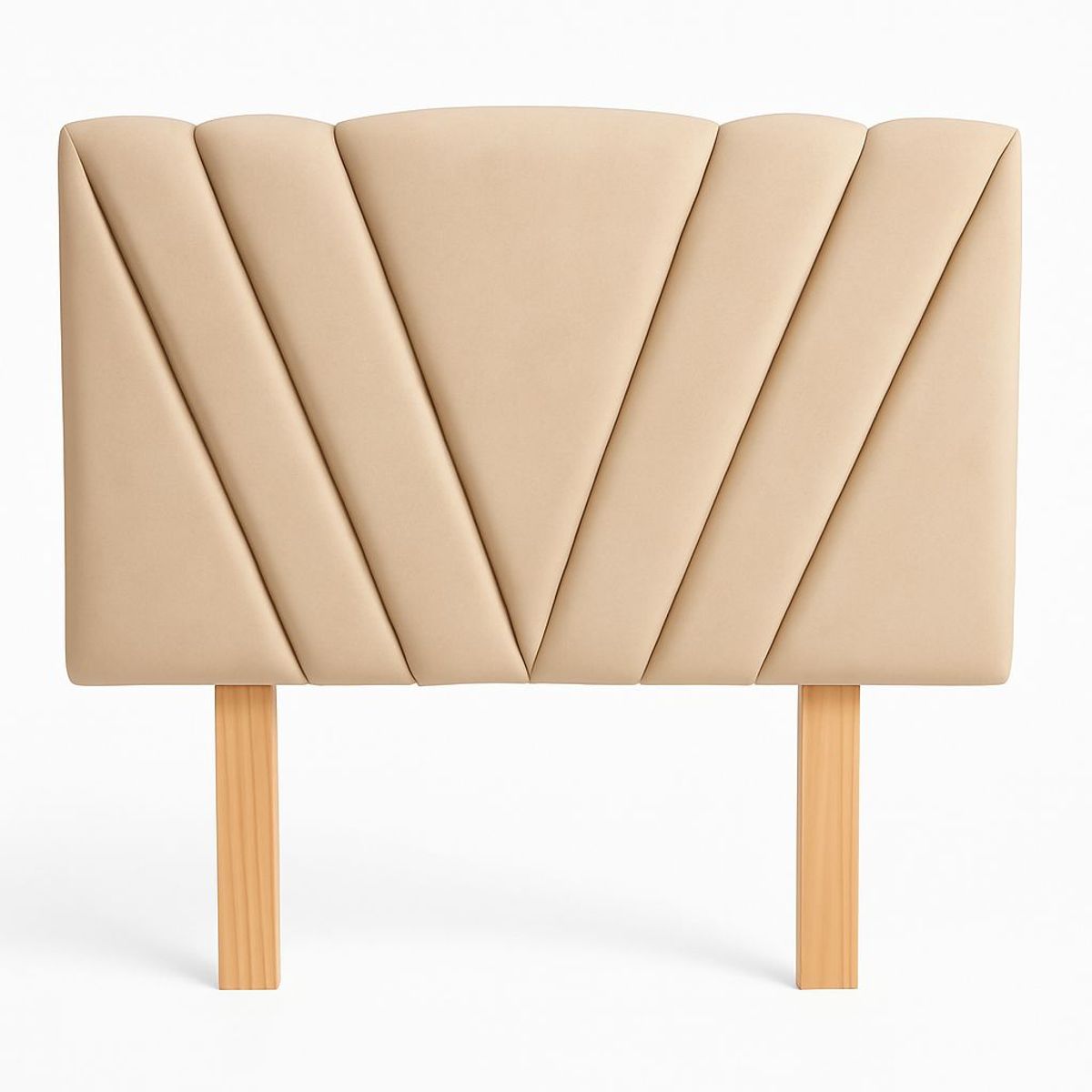 GENERICO - Respaldo 2 Plazas Tubular en V Beige Lino