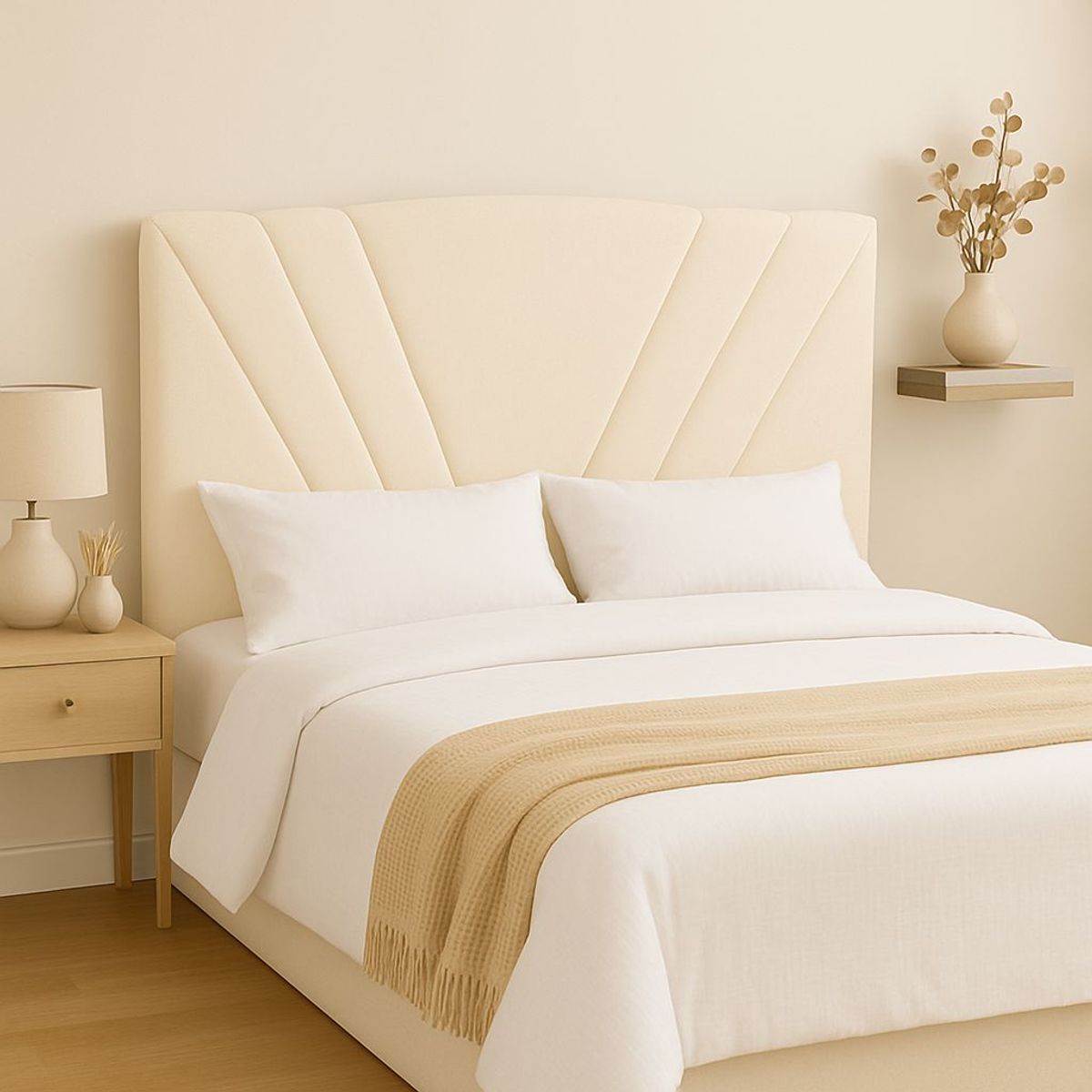 GENERICO - Respaldo 2 Plazas Tubular en V Crudo Lino