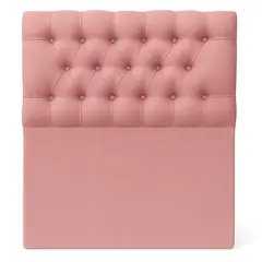 GENERICO - Respaldo De Cama 1.5 Plazas Fucsia Capitone Lino