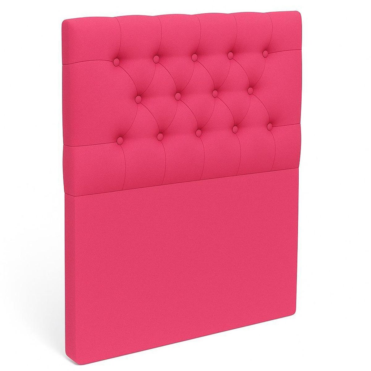 GENERICO - Respaldo De Cama 1.5 Plazas Fucsia Capitone Lino