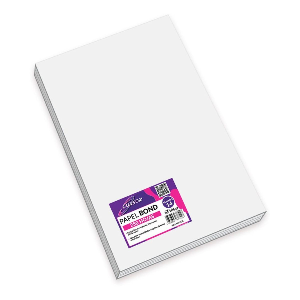 CURSOR - Papel Bond Tamano 14 T14 Carta Grafico 250 Hojas Cursor