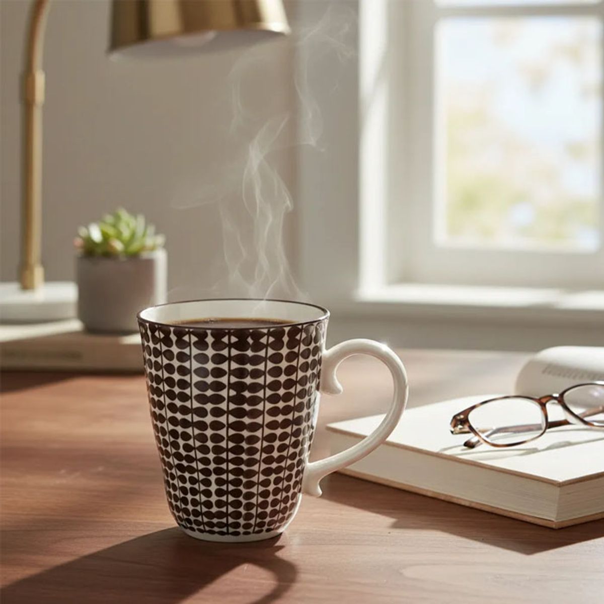 BRIC - Set 4 Taza O Mug De Porcelana Blanco Y Negro