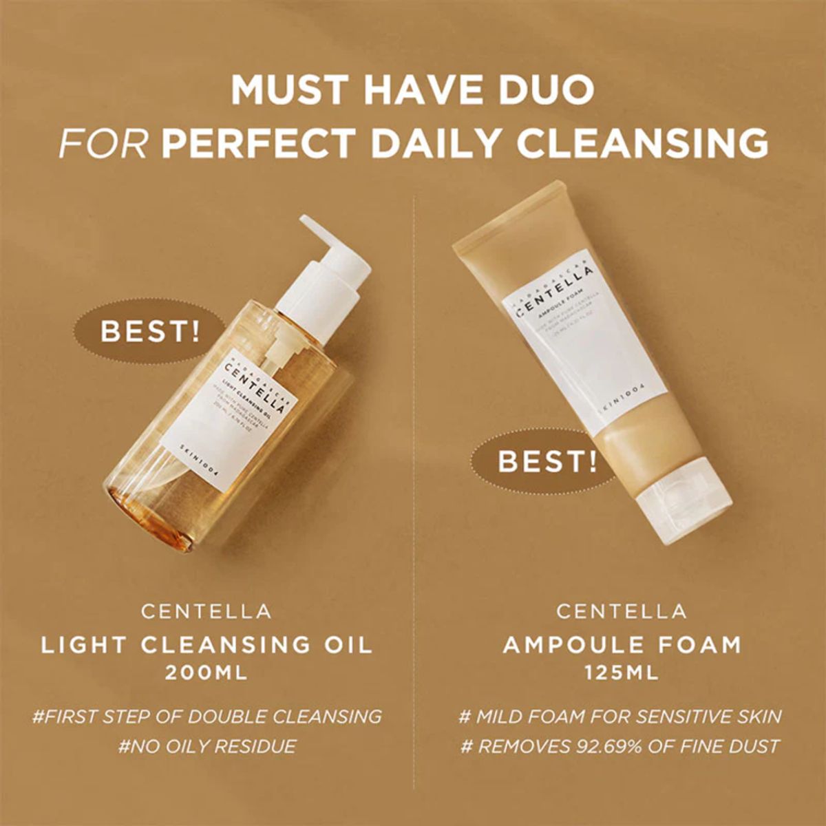SKIN1004 - SKIN1004 Madagascar Centella Double Cleansing Duo Set Doble Limpieza Facial 200ml + 125ml