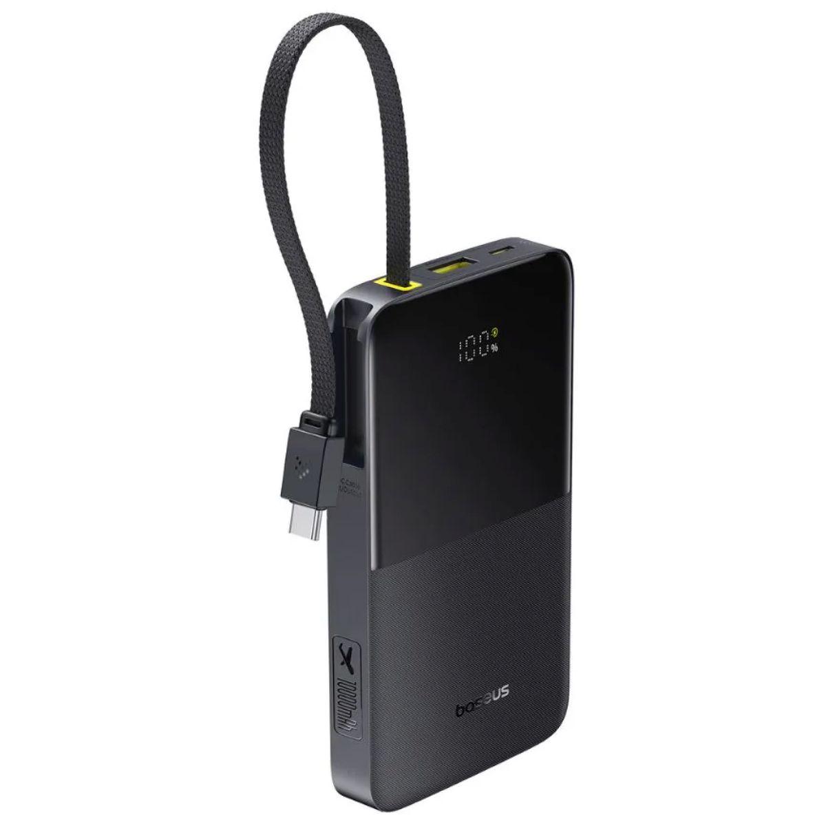 BASEUS - Batería Externa Power Bank 10000 mAh 22.5W con Pantalla y Cable Integrado