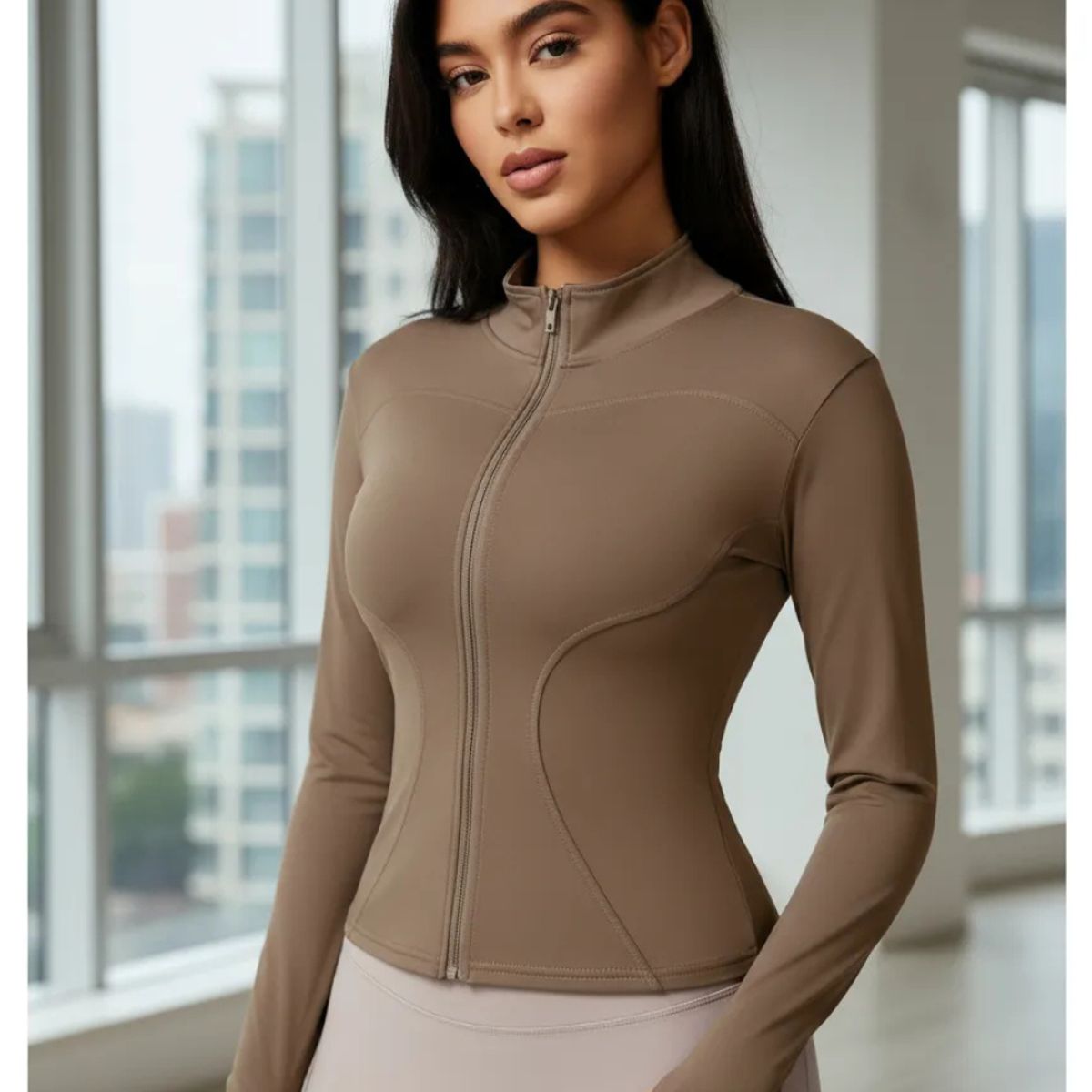 LOOK SHOP - Chaqueta Deportiva Yoga Mujer. Ajustada Compresión Viral 9014